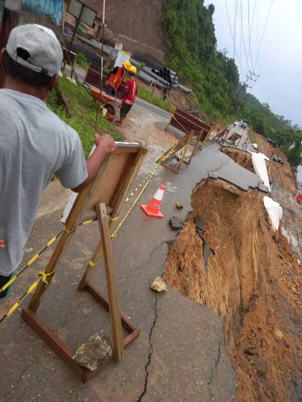 Gerak Cepat Tangani Longsor Jalan Gurimbang